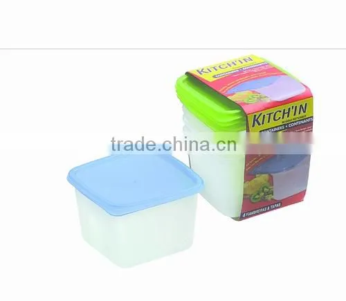 4pcs plastic container set,plastic lunch box
