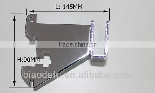 Slotted mounted bracket for tube display support