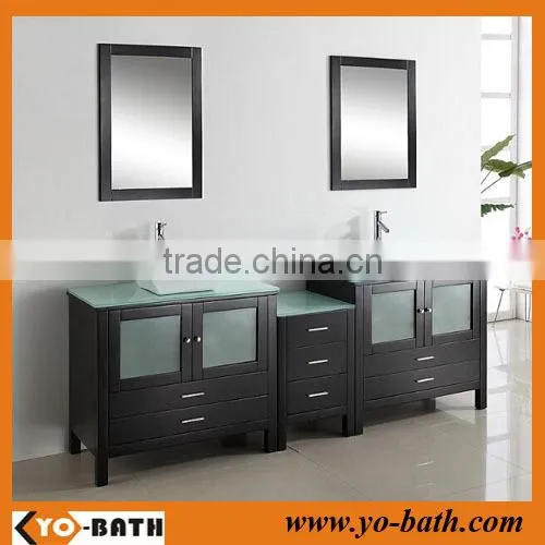 modern espresso double bowl bathroom vanities