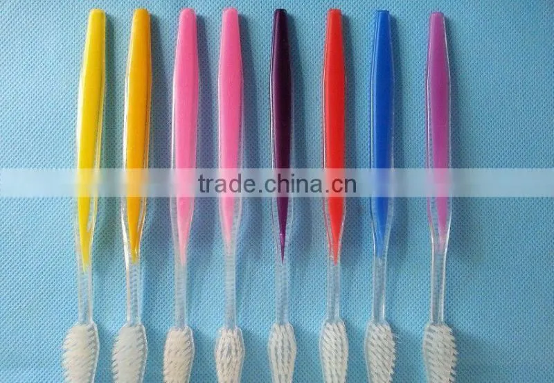 hotel airline travel toothbrush colourful toothbrush