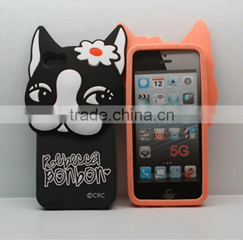 2013 HOTTEST !!! Lovely Cat Rebecca Bonbon Cartoon Animal Design Silicone mobile phone case