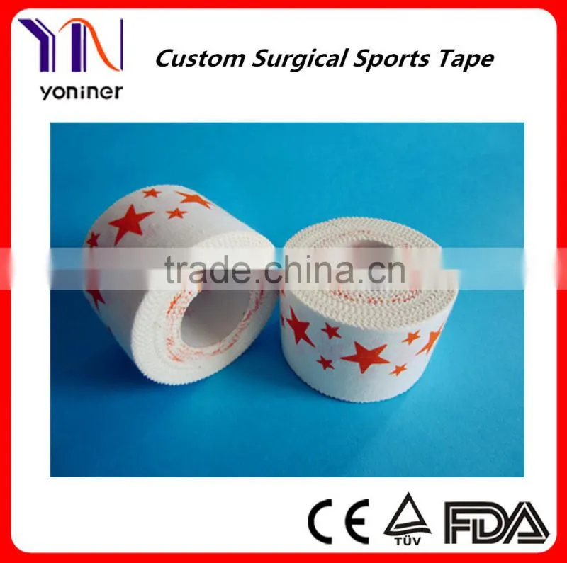 Adhesive print cloth sports tape printed with CE FDA approved