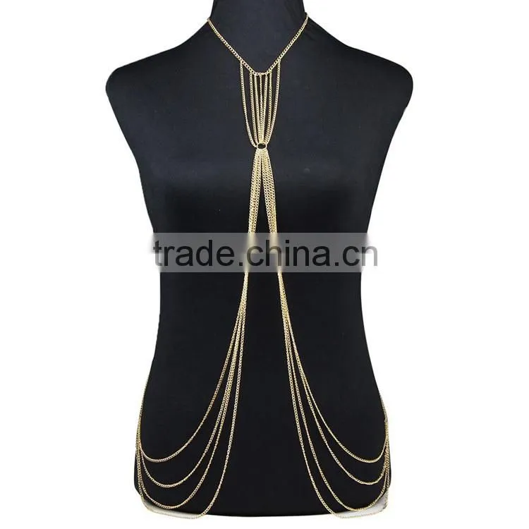 instock free sample women sexy body chain jewerly