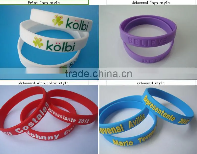 Wholesale Fashion Gifts 1/2 inch Silicone Tricolors Stripe Colors 6 Layers Rainbow Gay Pride Flag Bracelet