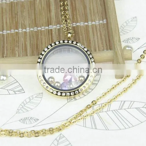 Trendy 30mm memory magnetic glass floating lockets