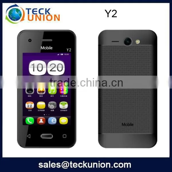 Y2 3.5inch low cost touch screen new arrive mobile phone dual cameras cell handset
