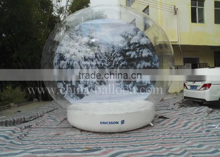 Christmas snow globe, inflatable snow ball,huge size inflatable snow globe cheap price
