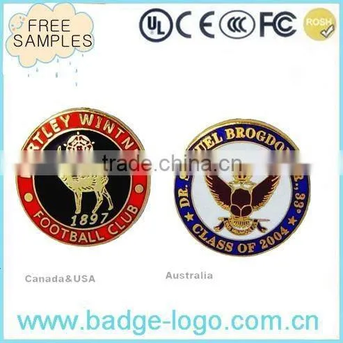 lapel pins metal pin badges round