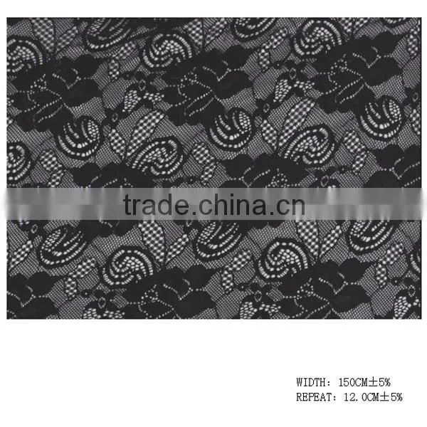 145cm Dark Color Lace Fabric