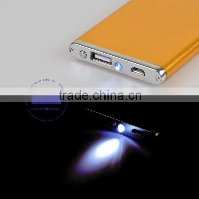 C&T High Capacity 6000mAh Ultra Thin Aluminum Alloy Design Portable External Battery power bank