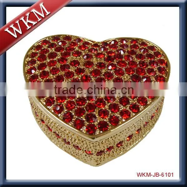 metal jewelry gift box for wedding couple