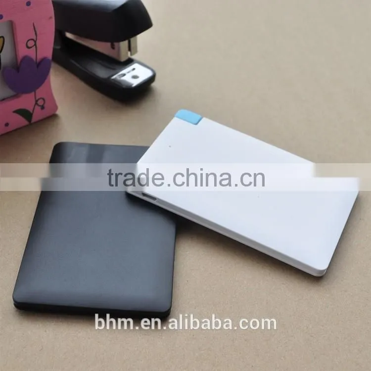 New arrival ultra-thin credit card power bank, solar power bank 2000