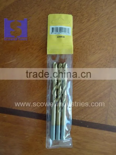 DIN338 HSCO M35 Cobalt Twist Drill Bits For Stainless steel