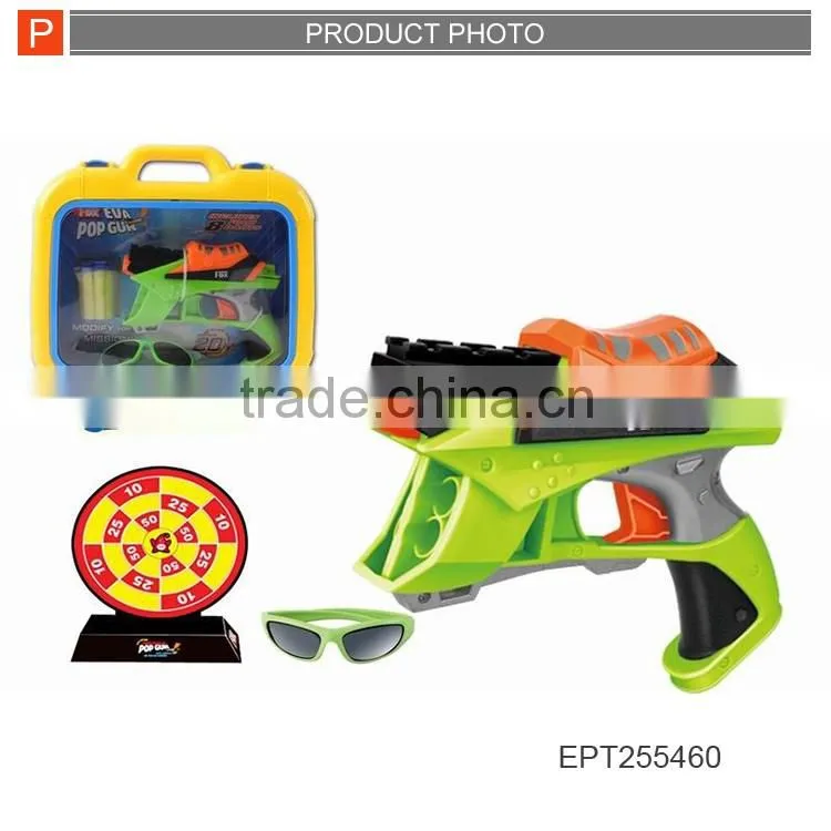 Safe air soft plastic toy gun super shooting pop gun