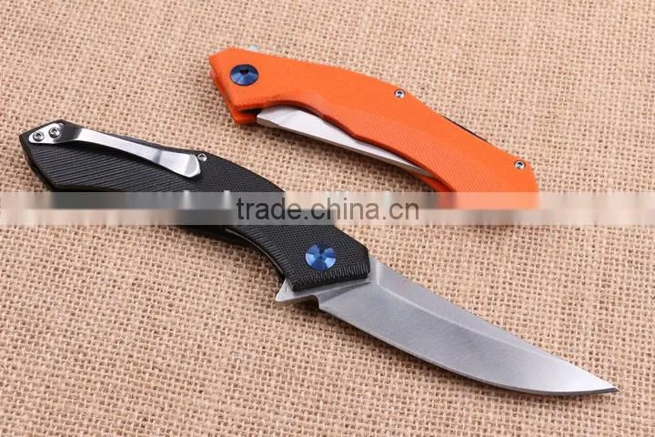 OEM 440 Stainless Steel Blade Material Survival Knife with G10 handle