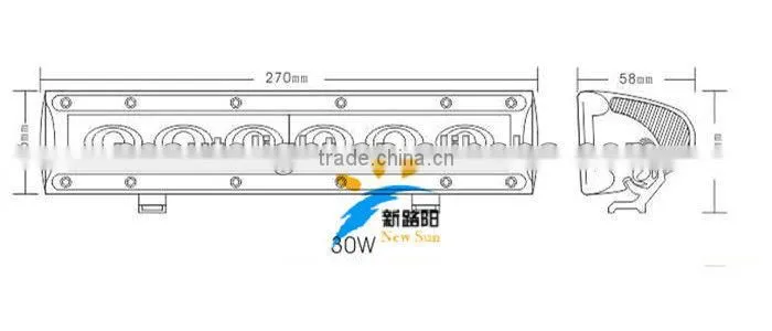30w Ip 68 Led Work Light Bar,Auto Led Lightbar With High Performance