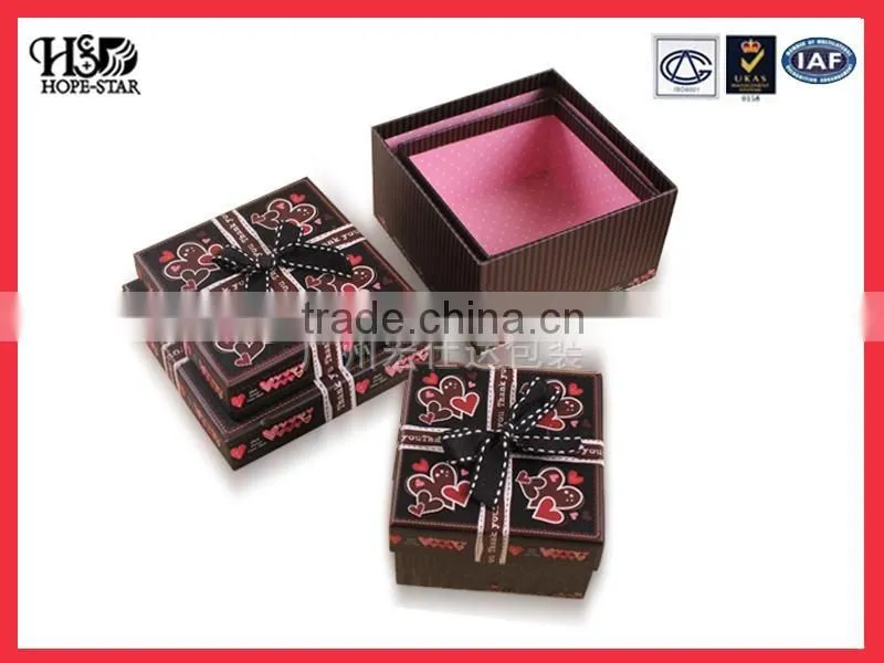 Cardboard fancy paper chocolate gift packaging Hat box