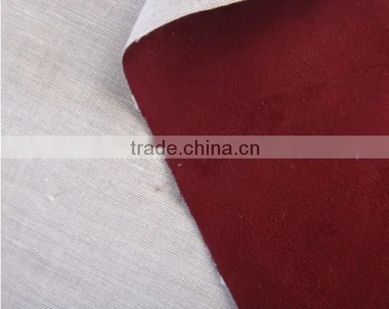 Plain Waterproof Suede Fabric with TC backing for sofa