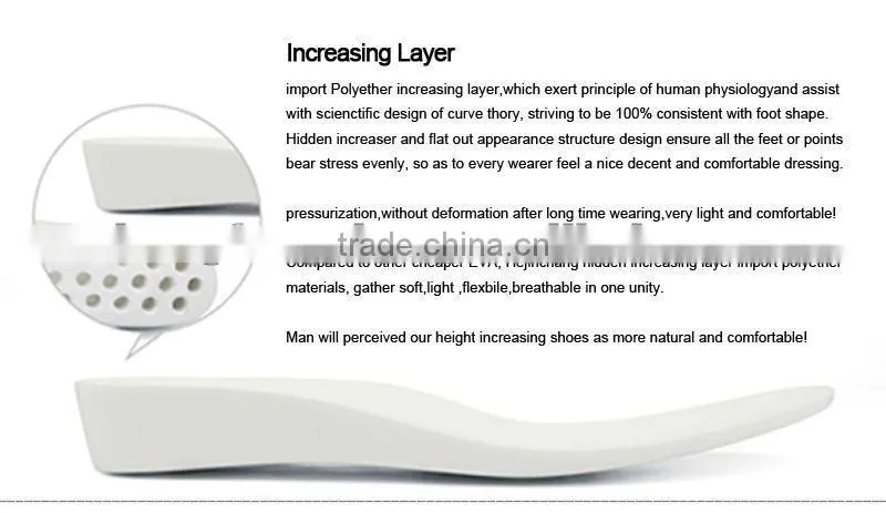 New style man dress elevator boot