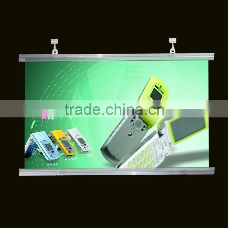 plastic ceiling clip to suspend poster rail