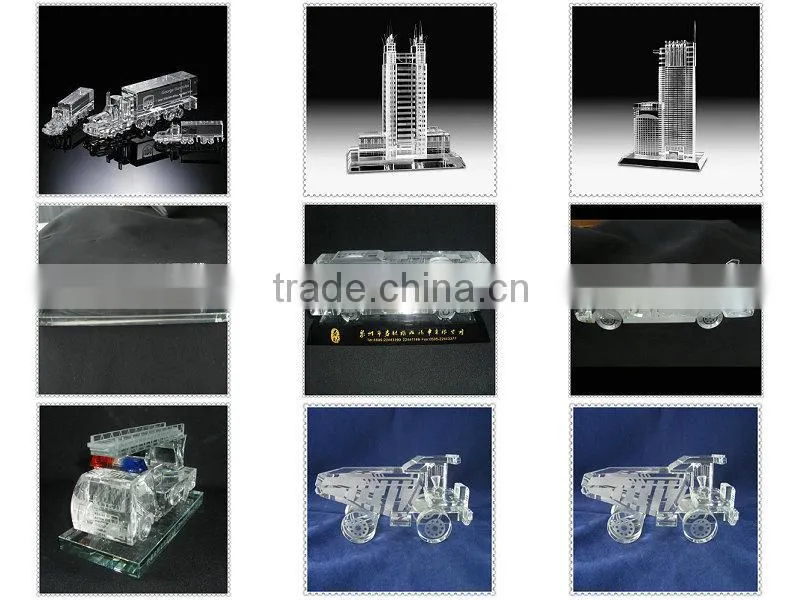 Hotsell Polished Clear Bus Crystal Model For Birthday Gifts