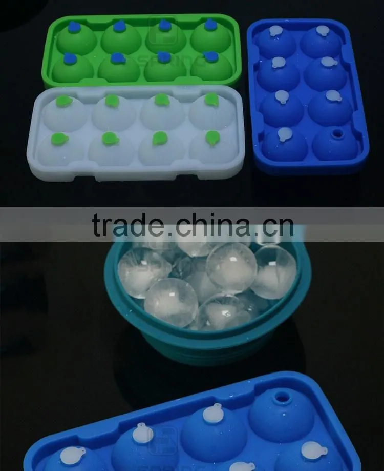 New 4.8cm diameter Silicone Ice Ball Cube Tray with small lid Freeze Mould Bar Jelly Chocolate Mold Maker
