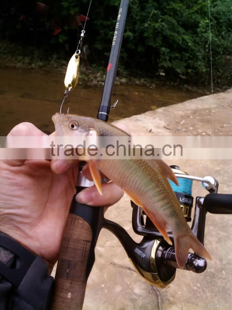 2.8cm/2.5g Fishing Spoon Lure Sequin Paillette Metal Hard Bait Hook Tackle Gold