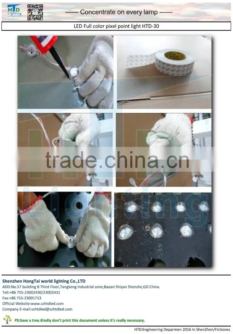 led point light source 3leds smd5050 rgb ip66 0.72w