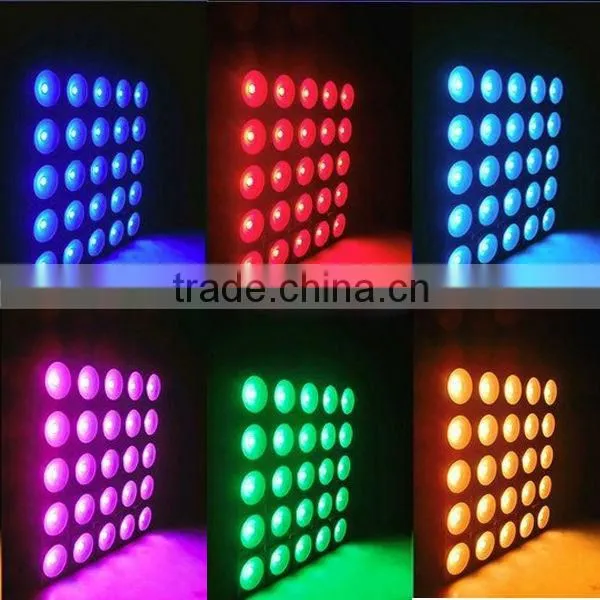 Factory lowest price 5x5 led blinder light 25x30W RGB tri-color led stage backdrop light
