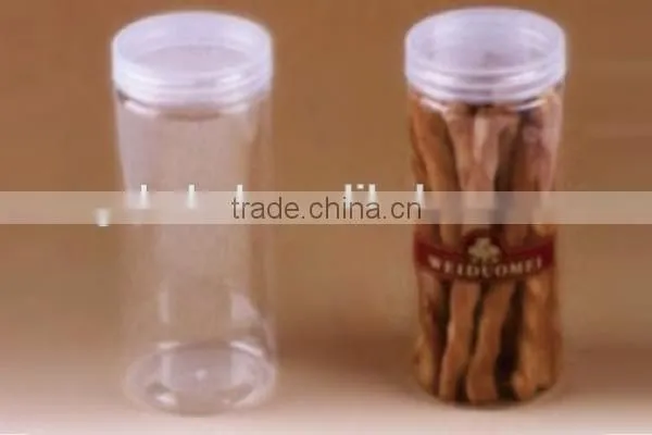 550ml PET injection blow jar plastic packing cylinder box with screw top packing box for cookies nuts