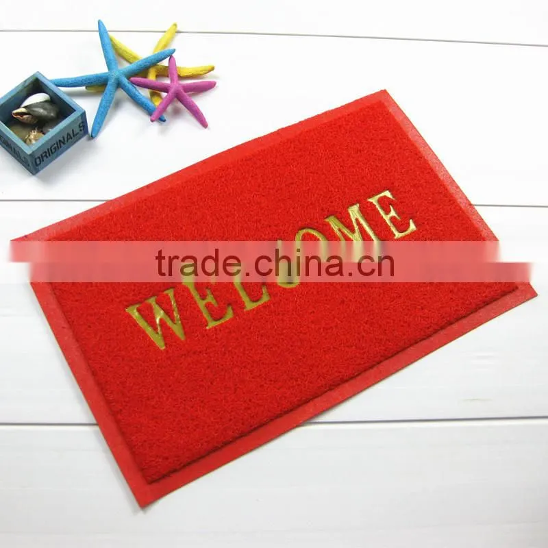 welcome pvc door mat with different colors