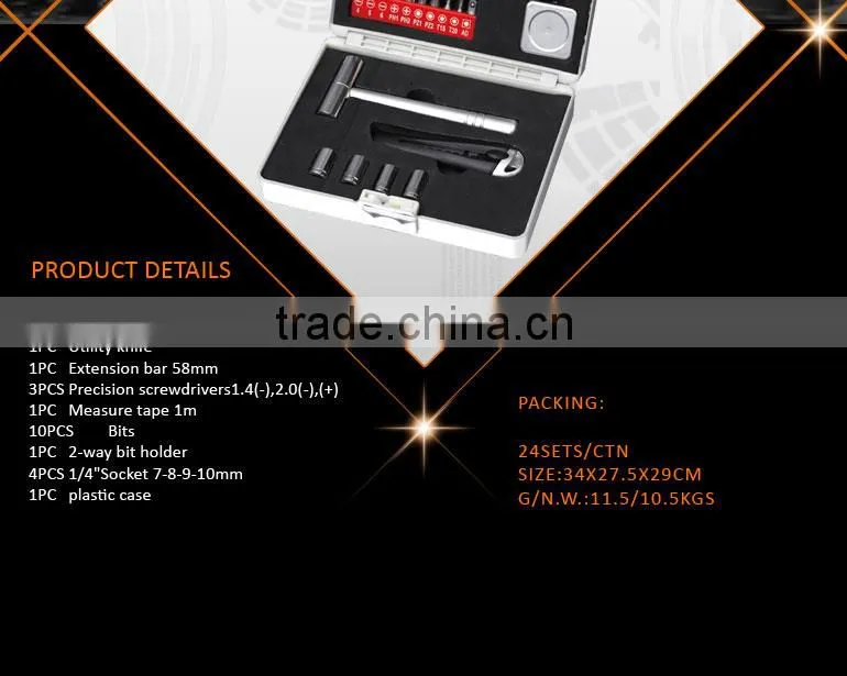 20pcs Promotional Plastic Box Packed Mini Hand Tools
