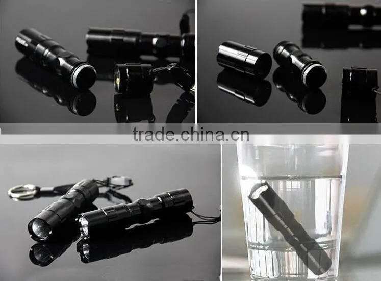 led keychain waterproof flashlight zoom flashlight