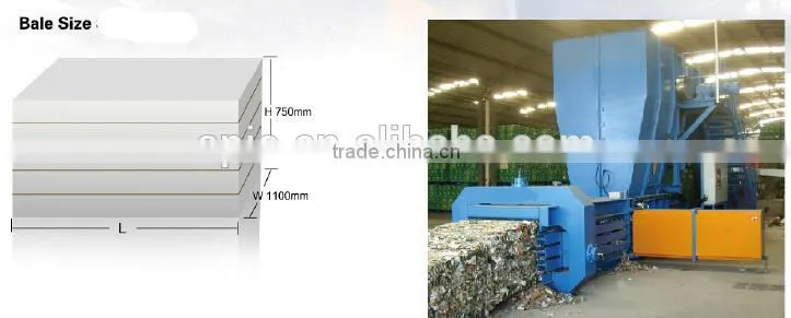 Automatic waste paper baler machine with high pressure
