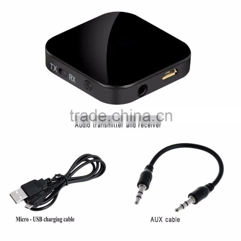 Wireless 2 in 1 transceiver bluetooth audio transmitter receiver for TV,headphone,speaker