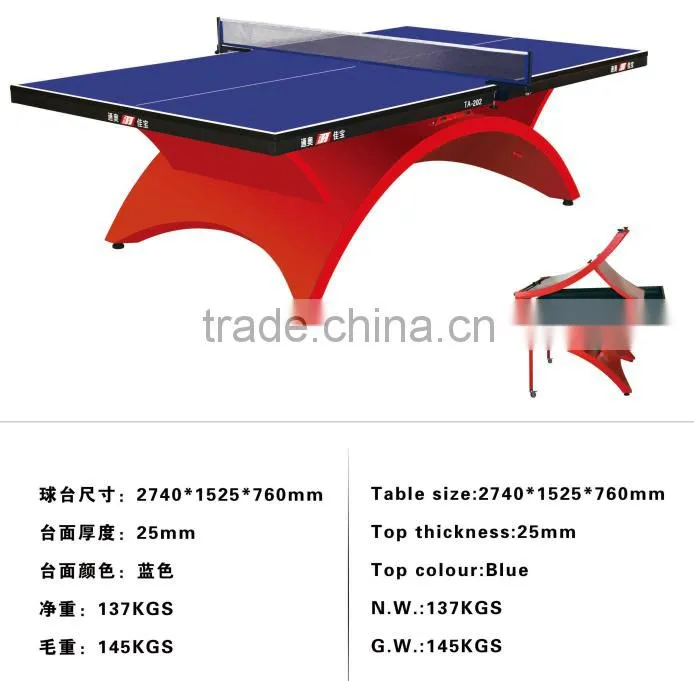 Direct sale factory 25mm MDF indoor tennis table for tarining