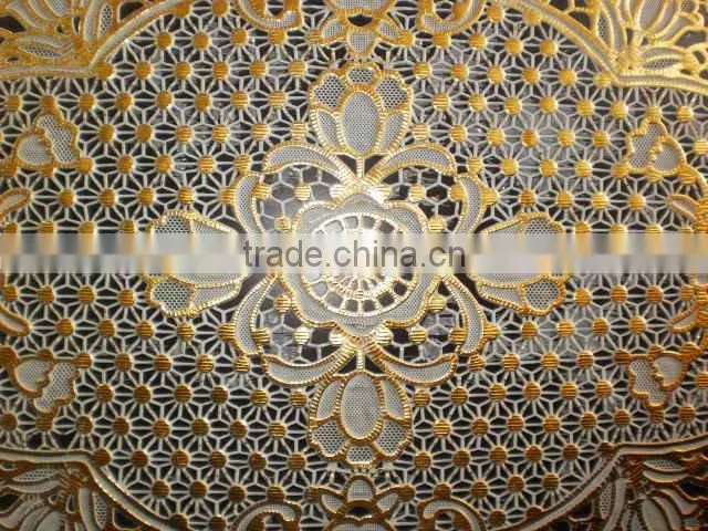 vinyl golden/silver printed table mat