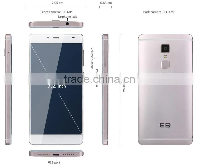 Elephone S3 4G Smartphone 5.2 inch Bezel-less 2.5D Arc FHD Incell Screen Android 6.0 MTK6753 64bit Octa Core 1.3GHz 3GB RAM 16GB