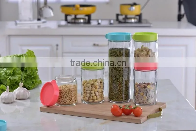 2016 Hot sale High Quality Glass food jar with lid