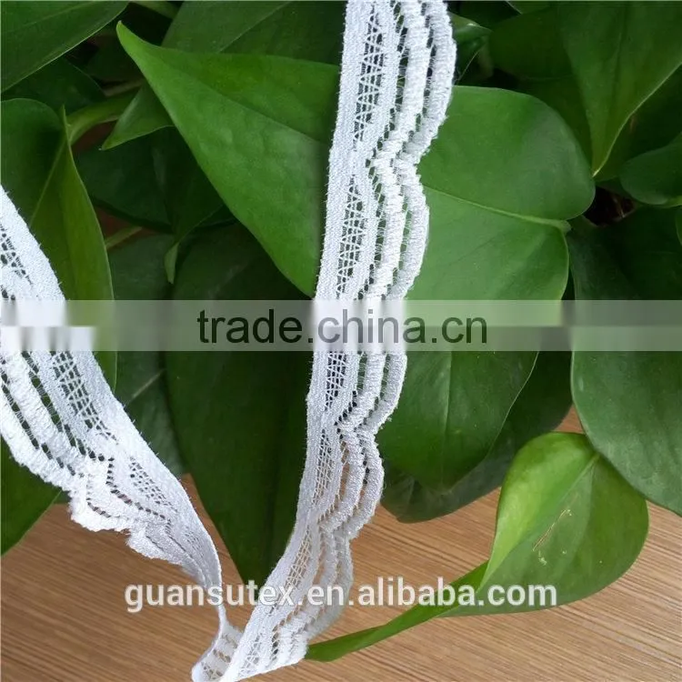 Scalloped Pattern Crochet Trimming Net Fabric Stretch Lace For Christmas Decorations