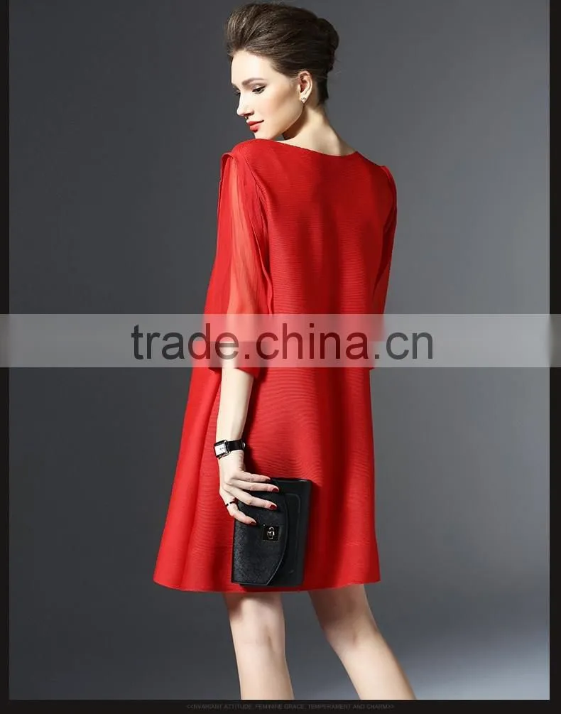 2016 New Fahion women's dress Lanternsleeves for the evening party
