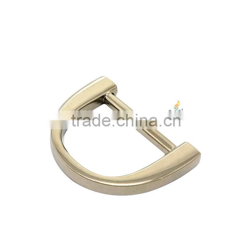 Zinc alloy gold handbag metal flat d ring