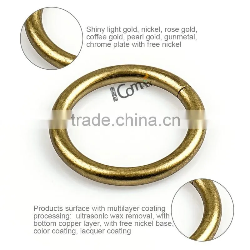 Rolling antique brass 41mm iron wire metal o ring