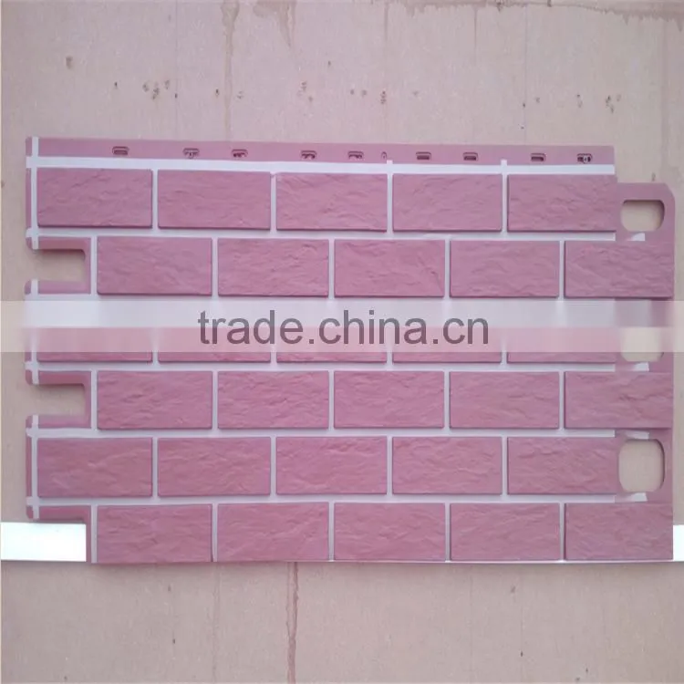 Faux stone Brick Exterior Wall panel plastic wall siding