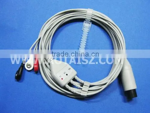 One-Piece 3-lead ECG Cable
