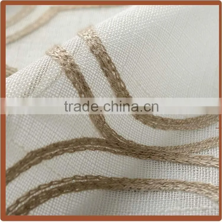 embroidery Material Of Readymade Curtain With Fancy Valance 2016 NEW