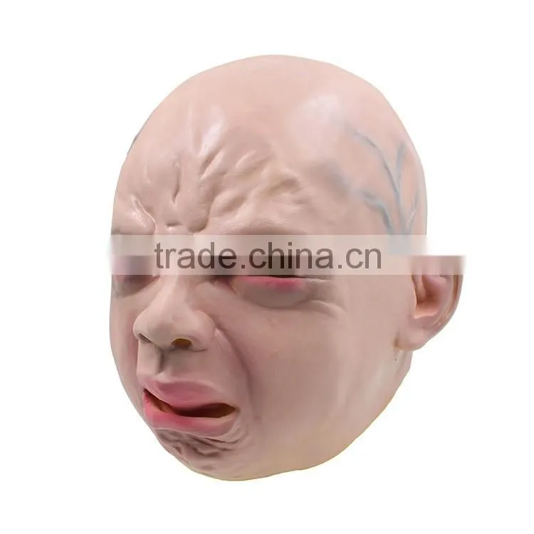 carnival party Educational Accessory sad Rubber Latex Realistic crying baby mask