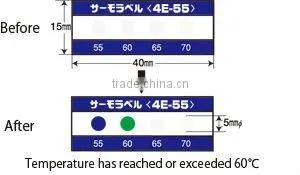 Sticker type color changing temperature sensor/Irreversible/Waterproof
