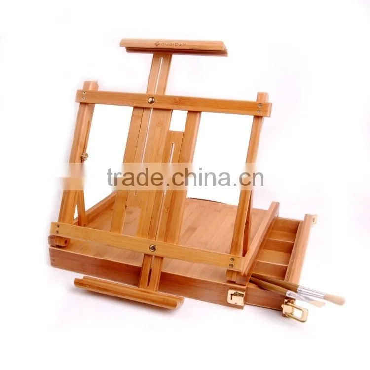 Big desk easel with box /brush box easel/table easel for artist