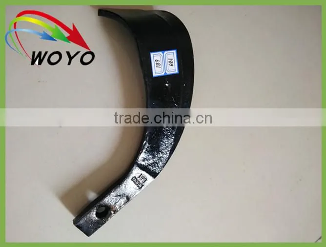 Single hole black power tiller blade